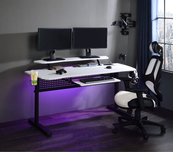 Vildre - Gaming Table - Black & White Finish
