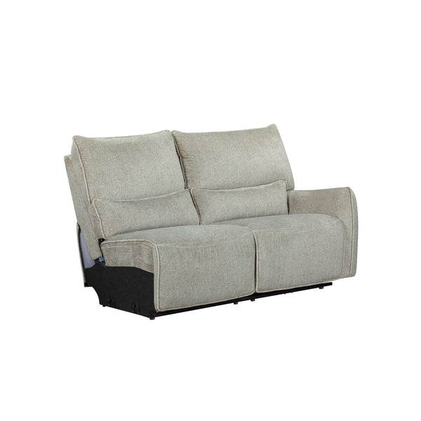 The Remsen 3-Piece Reclining Sectional in Latte Brown combines cozy comfort and practical features, making it an excellent addition to any living space. Its soft, textured brown upholstery, highlighted with gray and beige tones, is crafted from 100% easy-