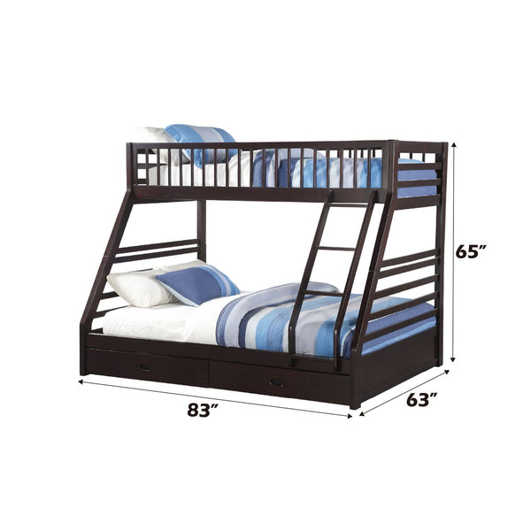 Jason - Twin Long Over Queen Bunk Bed - Espresso
