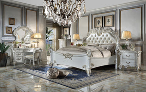 Vendome - Ek Bed - PU & Antique Pearl Finish