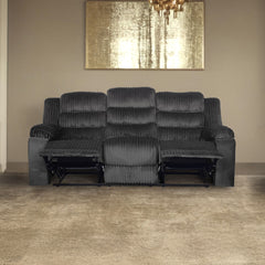 The Willow Sofa blends quality construction and modern comfort, perfect for any living room. Built with hardwood and plywood frames and sturdy motion mechanisms for lasting durability. Wrapped in ultra-soft gray 100% polyester fabric for a blankety-soft f