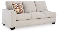 This left-arm facing sofa is made with polyester upholstery. Pairs with other items in the series to make a sectional.<br><br><b>Additional Dimensions</b><br><ul><li>Arm height: 25-"</li><li>Seat depth: 21-"</li><li>Seat height: 20-"</li><li>Top of cushio