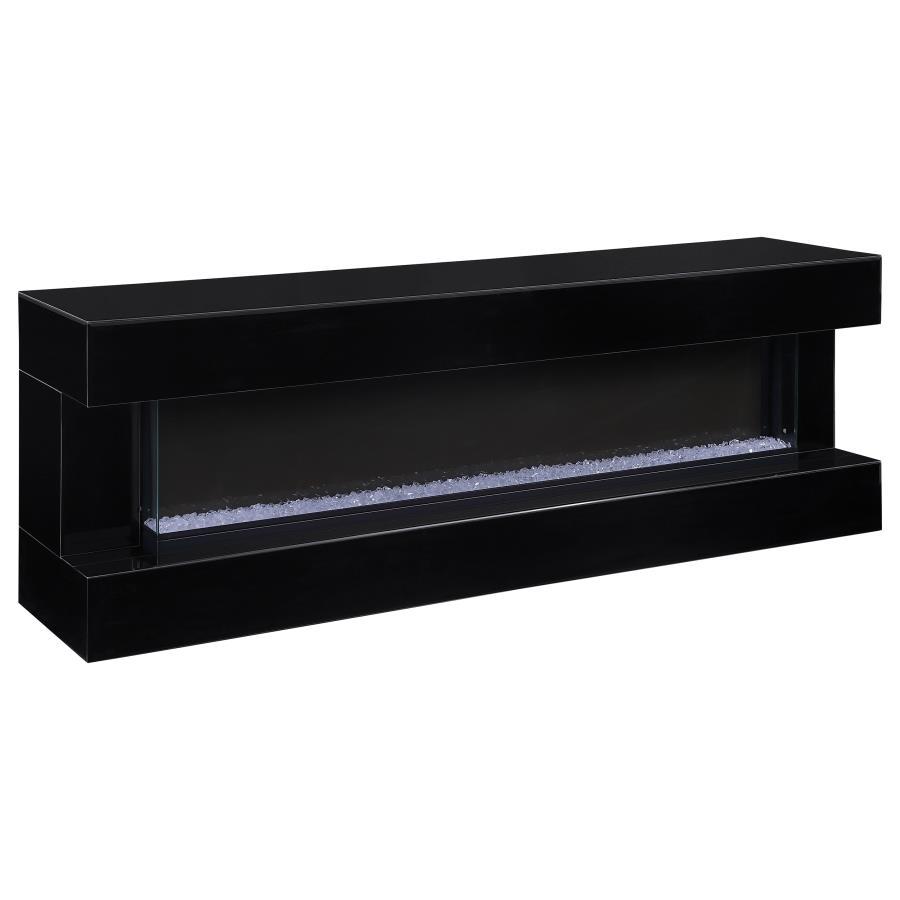 Create incredible ambiance in your living room with a modern TV stand that includes a visual flame box. It delivers realistic three-dimensional flames that offer 13 color options and adjustable brightness to create the perfect mood. The case features clea