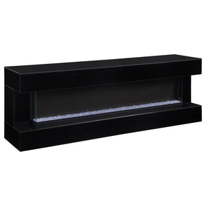 Vallerie - TV Stand With Visual Flame Box - Black