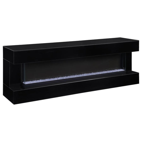 Vallerie - TV Stand With Visual Flame Box - Black