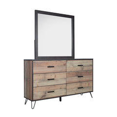 The Elk River Mirror in rustic brown offers more than just a reflection; it serves as a statement piece that enhances any room. This mirror is thoughtfully crafted from manufactured woods and an environmentally conscious decorative laminate, ensuring dura