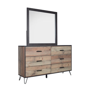 The Elk River Mirror in rustic brown offers more than just a reflection; it serves as a statement piece that enhances any room. This mirror is thoughtfully crafted from manufactured woods and an environmentally conscious decorative laminate, ensuring dura