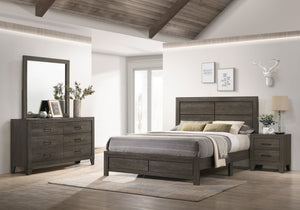 Hopkins - Twin Bed In One Box - Slate Oak