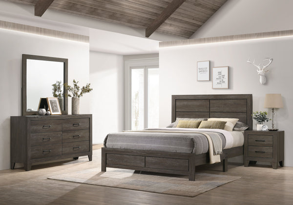 Hopkins - Twin Bed In One Box - Slate Oak