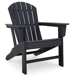 Add cottage-quaint charm to your outdoor oasis with this Adirondack chair in black. Made of MEGA-TUFFÂ® high-density polyethylene material, itâ€™s sure to weather the seasons beautifully. Designed to shed rainwater, the chairâ€™s slatted styling with shel