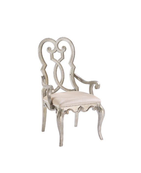 Every piece in the Esteban dining collection reflects vintage glam style! Gorgeous details such as raised scroll trim and crystal handles with mirrored fronts on the case pieces transform the entire collection into something extraordinary. The antique cha