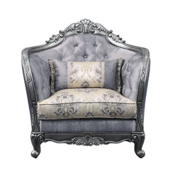 Ariadne - Chair w/1 Pillow - Fabric & Platinum - 43-"<br/><br/><b>Product Features</b><ul><li>Exclusive Design</li><li>Pillows Included</li><li>Material: Fabric</li><li>Tight Back & Loose Seat Cushion</li><li>Construction: Full Foam Seat, Wooden Inner Fra