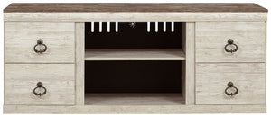 Willowton - Brown Light - TV Stand w/Fireplace Option - 60" x 14.8" x 24.33"