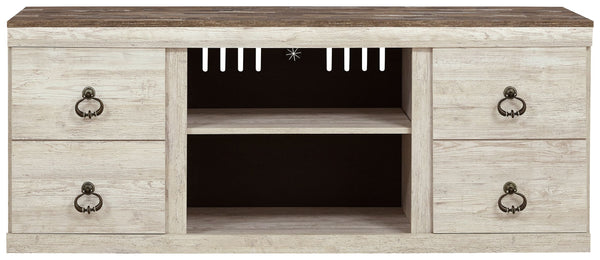 Willowton - Brown Light - TV Stand w/Fireplace Option - 60" x 14.8" x 24.33"