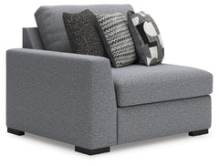 This left-arm facing corner chair is made with Next-Gen Nuvellaâ„¢ (polyester) fade-resistant, washable fabric. Fully finished on all sides, it pairs with other items in the series to make a modular sectional.<br><br><b>Additional Dimensions</b><br><ul><l