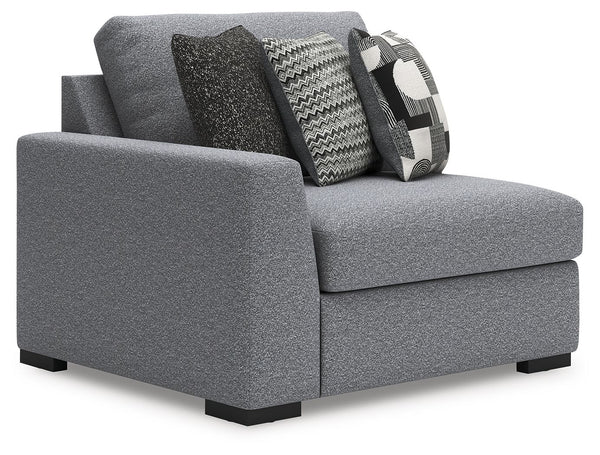 This left-arm facing corner chair is made with Next-Gen Nuvellaâ„¢ (polyester) fade-resistant, washable fabric. Fully finished on all sides, it pairs with other items in the series to make a modular sectional.<br><br><b>Additional Dimensions</b><br><ul><l