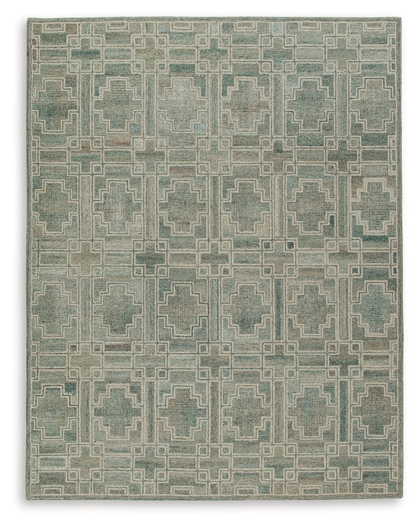 Tie your room together with the elegant character of this rug. Its timeless geometric design in muted tones provides a versatile foundation for interiors ranging from casual to modern. Youâ€™ll love the way the intricate design grounds your space without 