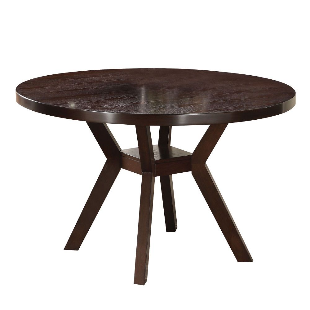 The Drake Dining Table is perfect in a small dining room, family room, or upscale breakfast nook. This dining table measures 48 inches around, which allows you to seat four guests comfortably. It-'s well-crafted of Rubberwood, oak veneers, and engineered 