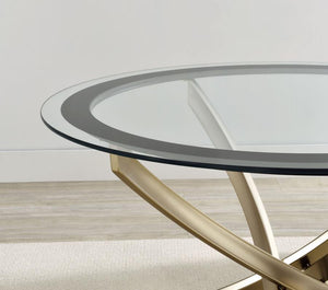  supporting a clear tempered glass top enci