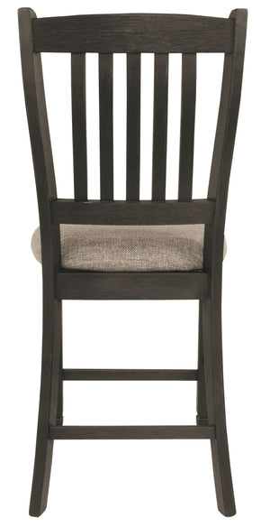 Tyler Creek - Black / Grayish Brown - Upholstered Barstool (Set of 2)