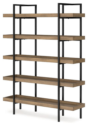  urban chic feel to your work area. Five gallery shelves serve as the perfect place to store and display your favorite books or acce