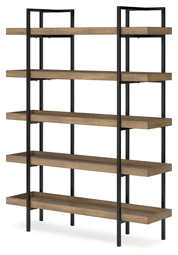  urban chic feel to your work area. Five gallery shelves serve as the perfect place to store and display your favorite books or acce