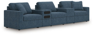 Looking cool and contemporary is great. But when it comes down to it, youâ€™re all about low-maintenance lounging. With the performance fabric on this sectional with audio system, cleaning spills is a breeze. Its customizable modular design caters to your