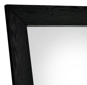 Cadence - Tempered Glass Full Length Standing Mirror - Black Oak