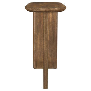  highlighting its grain details for impeccable texture and depth. The tabletop is a long
