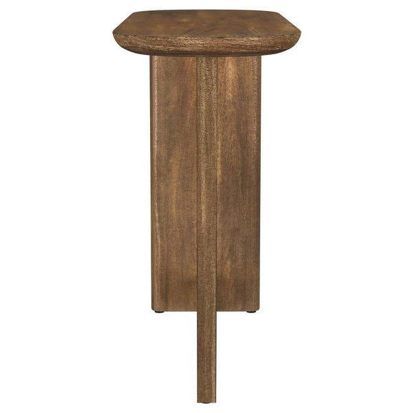  highlighting its grain details for impeccable texture and depth. The tabletop is a long