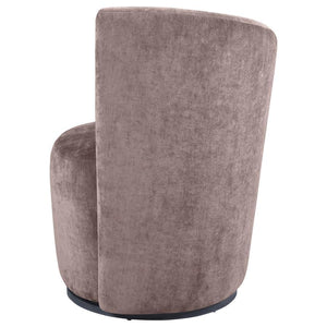 Nueva - Upholstered Swivel Chair Curved Backrest - Blush