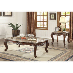 KD, Rectangular Leg Coffee Table â€¢ No Storage (Open Base) â€¢ Scalloped Marble Top: Turkey Import Marble with MDF â€¢ Wooden Scalloped Apron with Carved Floral Motifs: Contrast Gold-Brush Accent, Poplar Wood â€¢ Wooden Queen Anne Legs: Gold Brush Accent