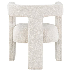 Petra - Boucle Upholstered Accent Side Chair - White