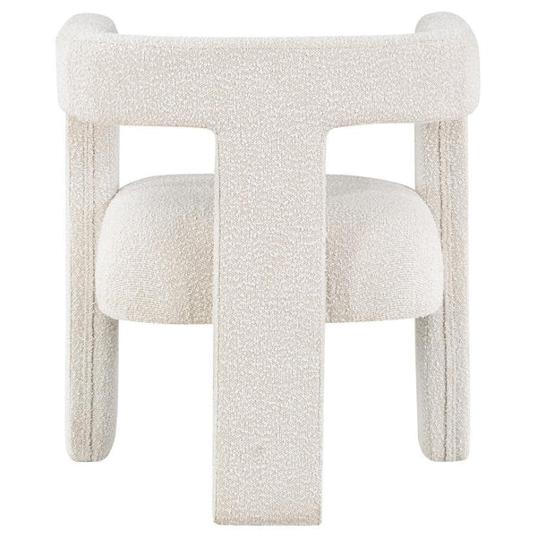 Petra - Boucle Upholstered Accent Side Chair - White