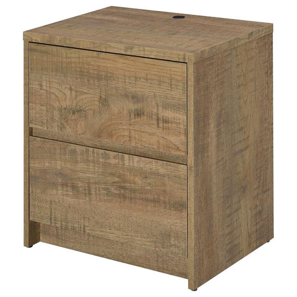 Westpark - 2-Drawer Nightstand LED Lights And USB - Mango