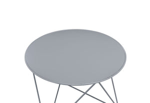  depth and distinctive visual appeal with this modern geometric design. The accent table boasts a cool and fun look. Round table top paired with irregular metal base adds a uniquely attractive contrast to this table. It-'s powder coating p