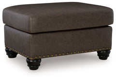 This ottoman marries classic character with a contemporary attitude. Love the timeless look of leather? Its take on deep brown faux leather is versatile enough to pair with styles from traditional to modern, at a price that wonâ€™t break the bank. Details