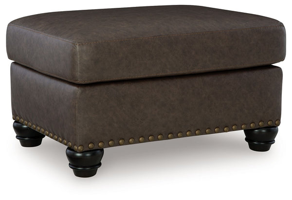 This ottoman marries classic character with a contemporary attitude. Love the timeless look of leather? Its take on deep brown faux leather is versatile enough to pair with styles from traditional to modern, at a price that wonâ€™t break the bank. Details