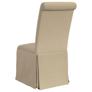Shawna - Upholstered Skirted Dining Chair (Set of 2) - Khaki