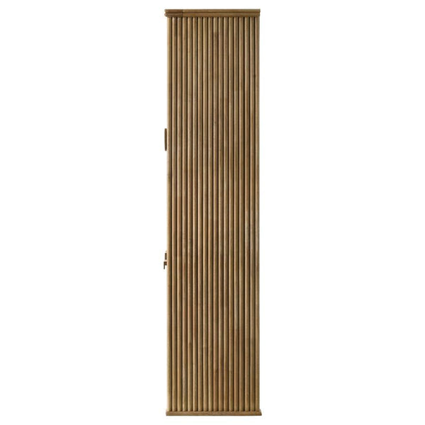 Adina - Tall Display Cabinet - Distressed Light Brown