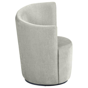 Nueva - Upholstered Swivel Chair Curved Backrest - Dove Gray