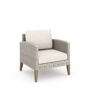 Carezza - 5 Piece Set (Sofa & 2 Club Chairs & 2 Stools) - Light Gray