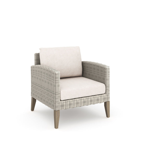 Carezza - 5 Piece Set (Sofa & 2 Club Chairs & 2 Stools) - Light Gray