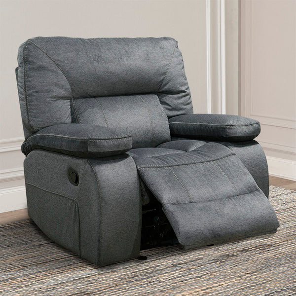  this stylish Manual Glider Recliner gives you endless options. Relax with your feet up or enjoy the soothing effect of its smooth gliding motion.<br/><br/><b>Product Features</b><ul><li>Manual-powered se