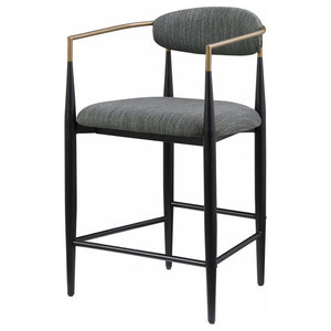 Tina - Fabric Upholstered Counter Chair (Set of 2) - Dark Gray