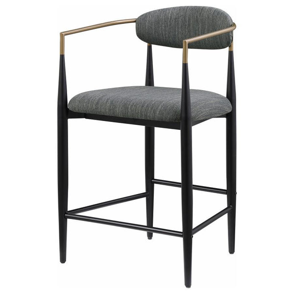 Tina - Fabric Upholstered Counter Chair (Set of 2) - Dark Gray
