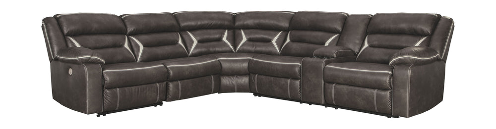 You could play it safe. Or you could choose to stand out in the crowd with this brilliantly styled sectional with power. Ultra cool, ultra contemporary and ultra comfortable, this fashion-forward sectional sports a fabulous faux leather enhanced with cont