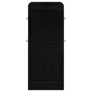 Arini - Cane Weave Full Length Standing Floor Mirror - Black
