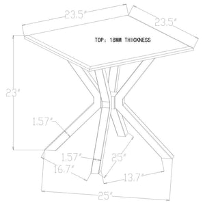 Visalia - Faux Marble Top Stainless Steel End Table - Gold