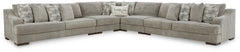 Get a leg up on comfort with this sectional. Sumptuously soft smoke gray upholstery welcomes you with open arms. A versatile performer, this stylish sectional steps in as a contemporary spot for impromptu entertaining.<br/><br/><b>Product Features</b><ul>